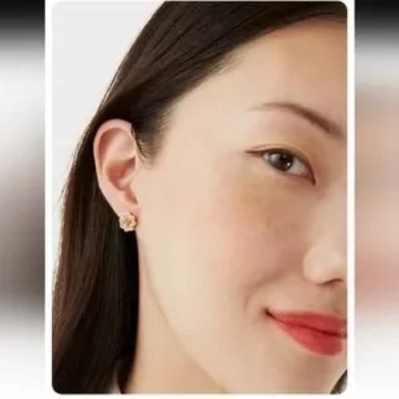 Kate Spade - SPADES & STUDS ENAMEL STUDS - Color: Pink Peppercorn - NWT - Picture 2 of 5